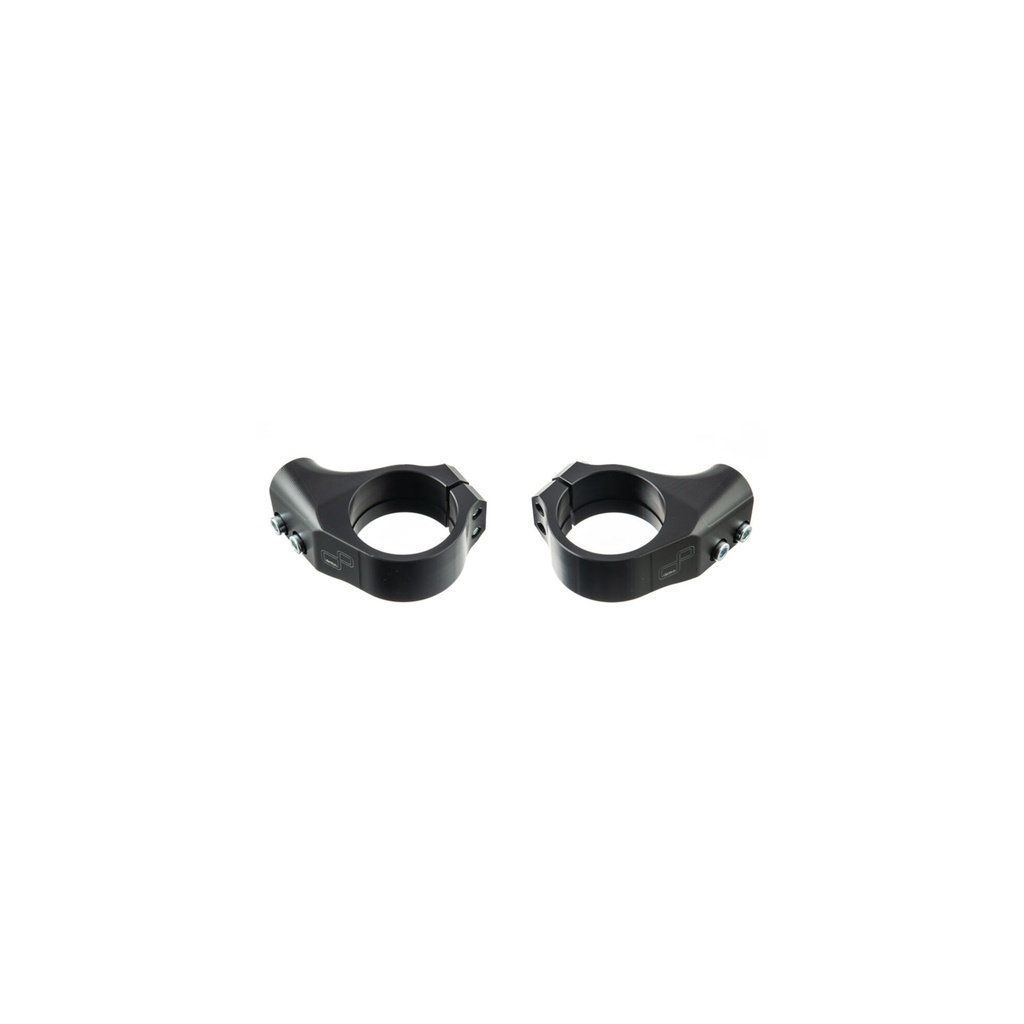 [LT-CLP550025NER] Pair of handlebar bracelets Ø55 Offset 25 Inclination 7° for Bmw