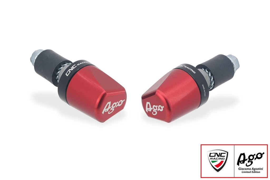 [CNC-CM236RAG] Handlebar ends LOOK - Giacomo Agostini Limited Edition (Red)