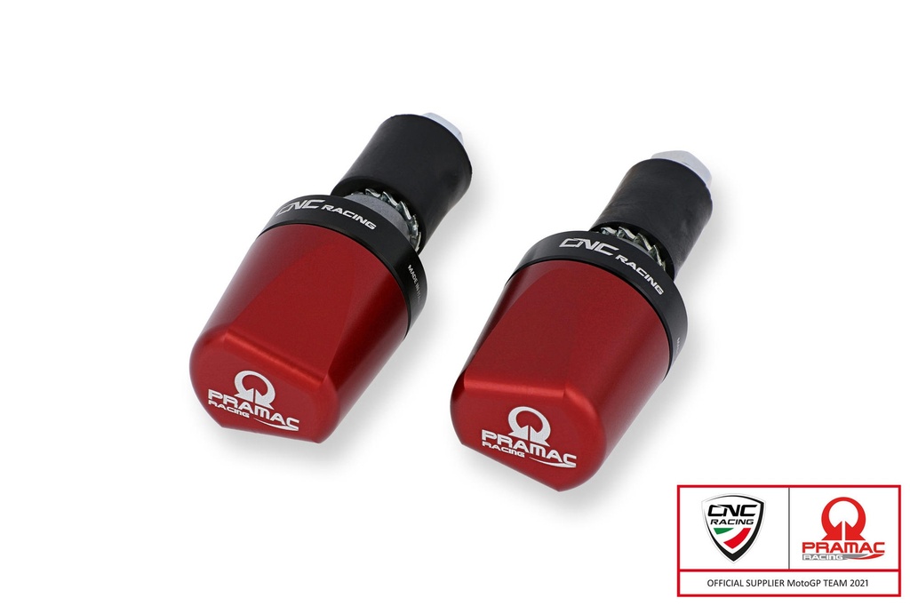 [CNC-CM236RPR] Handlebar ends LOOK Pramac Racing Limited Edition (Red)