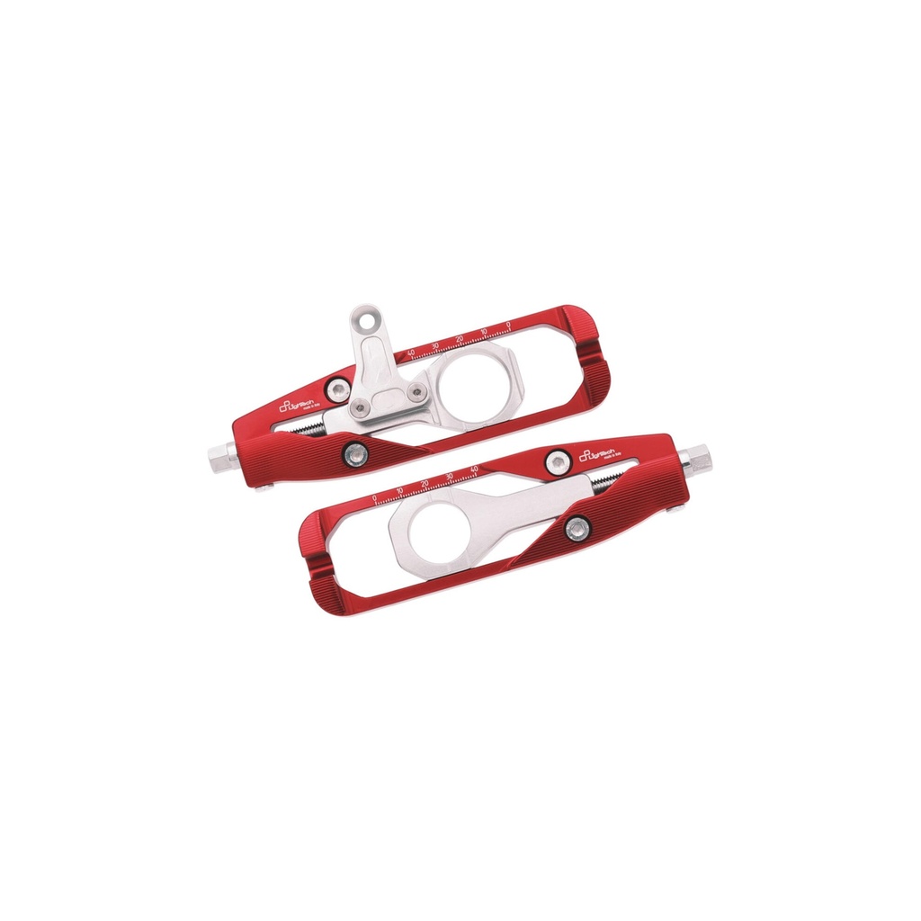[LT-TEYA008NER] Chain adjuster for Yamaha R6 (17) with rear brake caliper support (pair) (Nero)