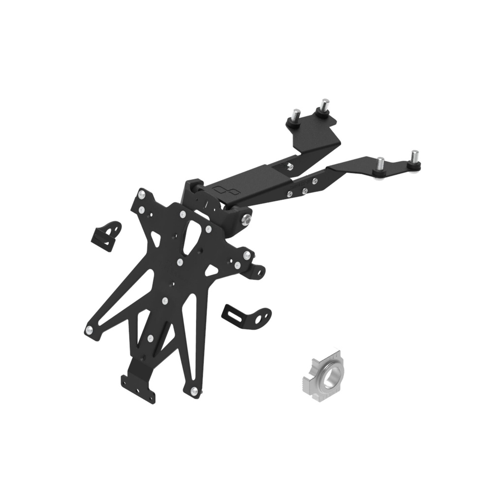 [LT-TARHU102B2] Adjustable License Plate Holder for Husqvarna (NeroB2)