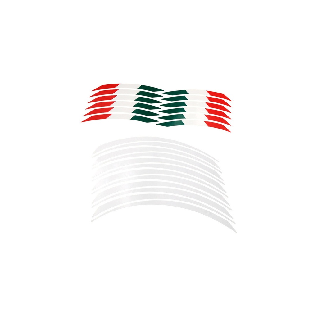 [LT-STK119] Wheels Stickers Kit - White/Italian Flag