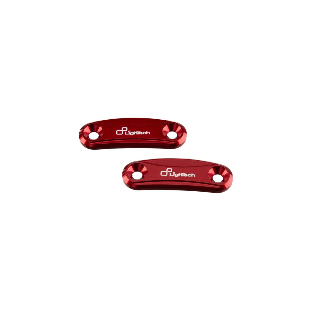 [LT-SPE112ROS] Pair Mirror Block-Off Plates for Kawasaki (Rosso)