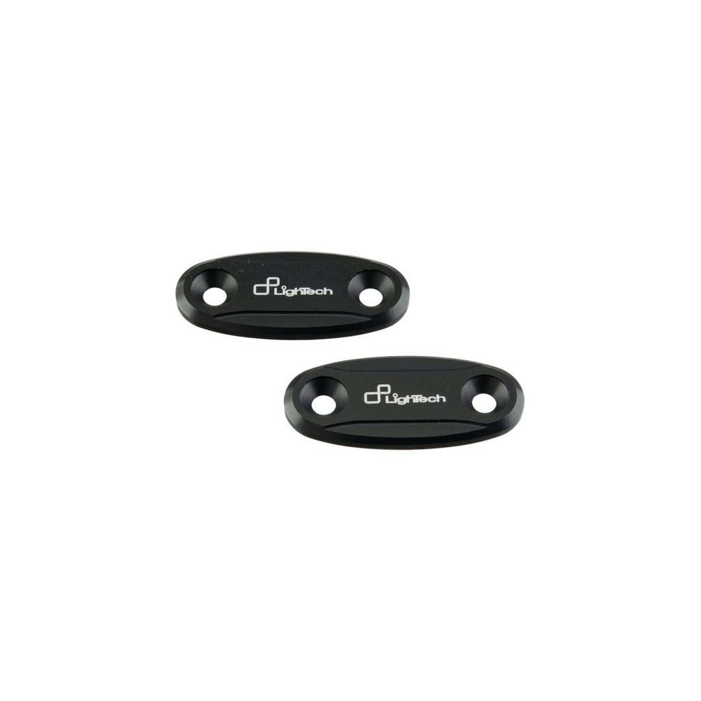 [LT-SPE102NER] Pair Mirror Block-Off Plates for Honda, Kawasaki (Nero)