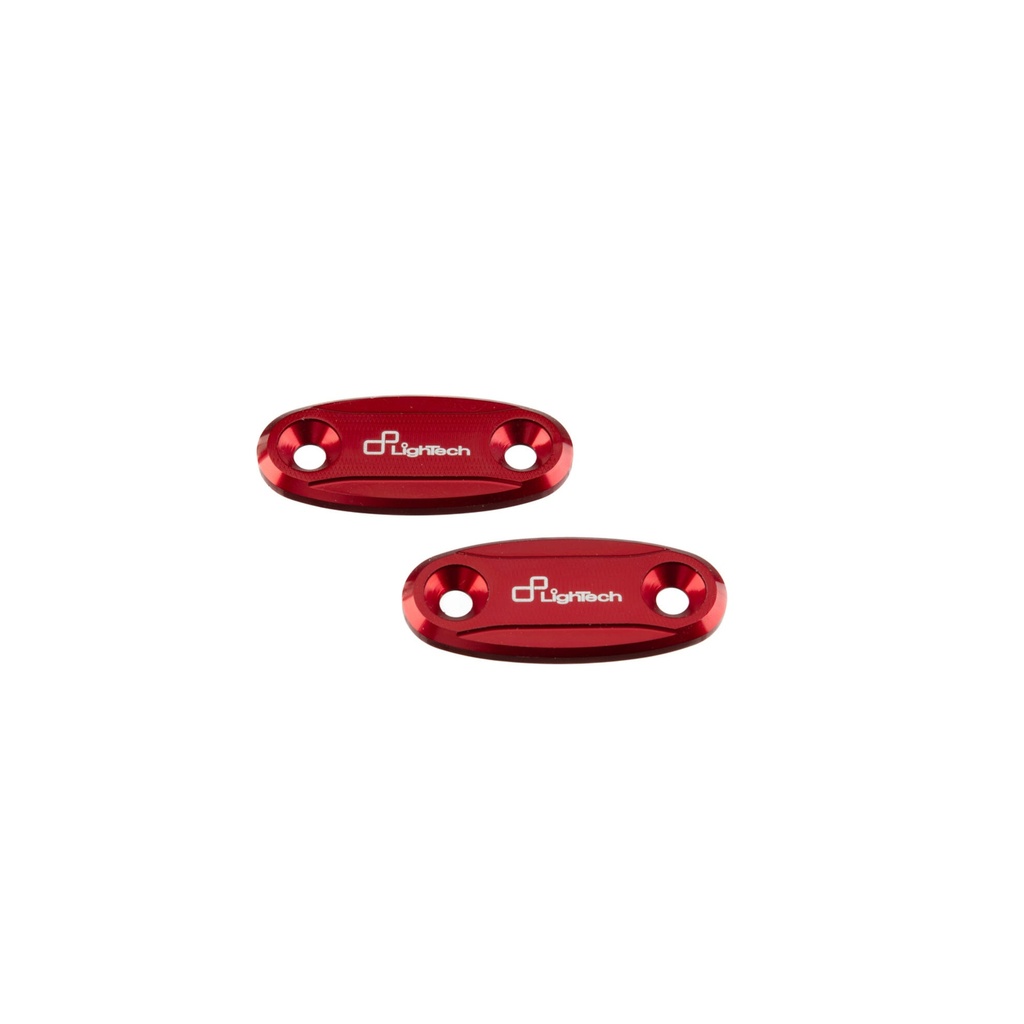 [LT-SPE102ROS] Pair Mirror Block-Off Plates for Honda, Kawasaki (Rosso)