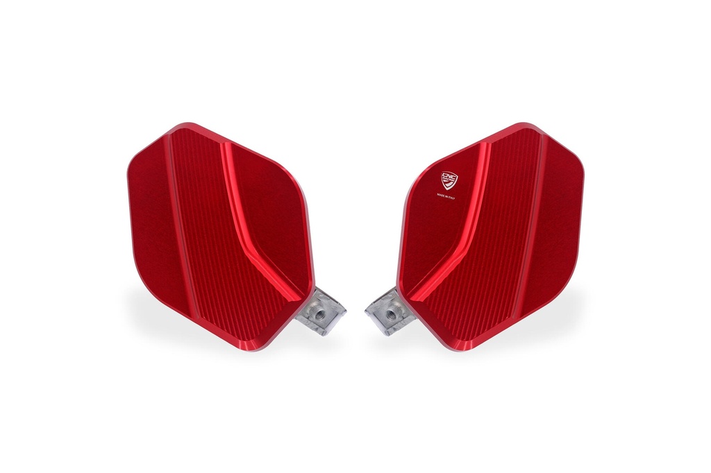 [CNC-CS808R] Mirror Block Offs Ducati Panigale V2 MY2025 (Red)