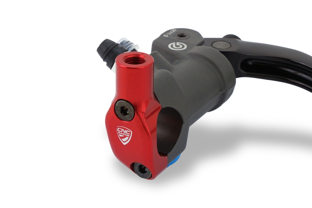 [CNC-CV015R] Brembo billet CNC and forged brake master cylinder clamp with Mirror Mount thread M10 LH (Red)