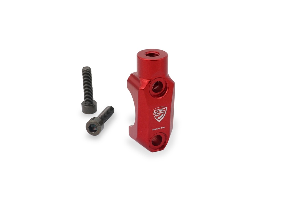 [CNC-CV024R] Brembo Master cylinder clamp with Mirror Mount thread M10 clockwise (Red)