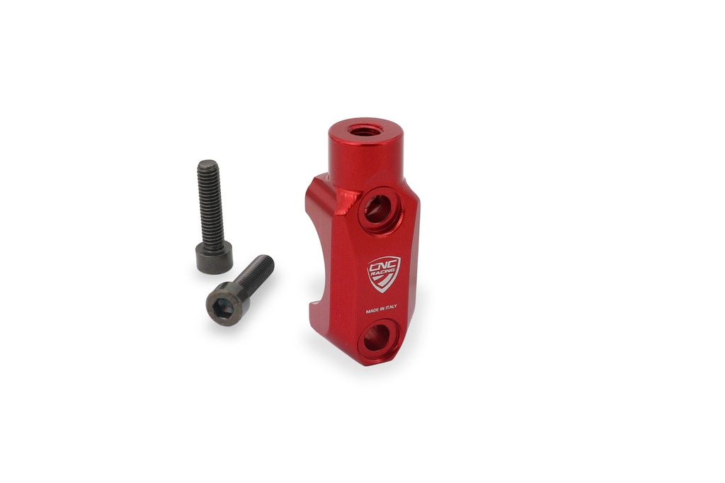 [CNC-CV025R] Brembo Master cylinder clamp with Mirror Mount thread M10 counter-clockwise (Red)