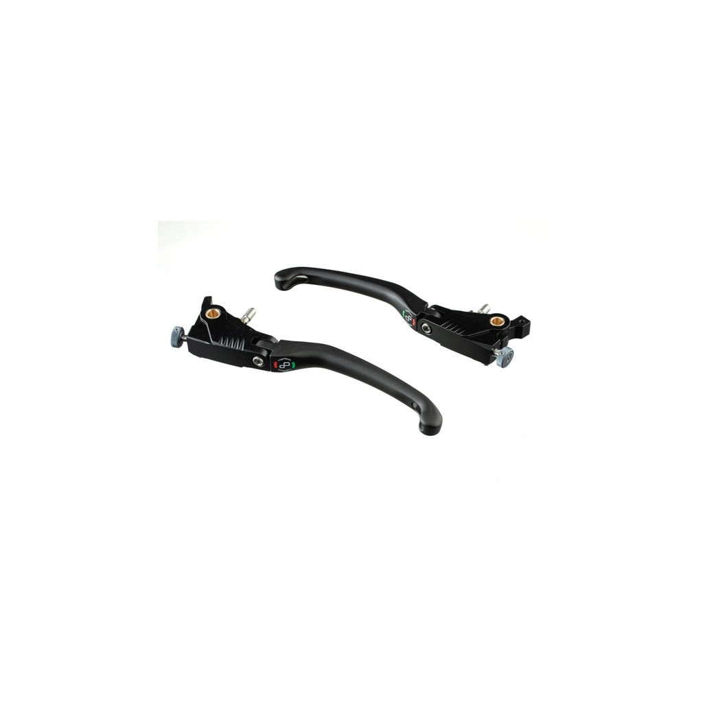 [LT-KLEV137JNER] Aluminium Levers Kit (Brake & Clutch) for Aprilia, Ducati (Nero)