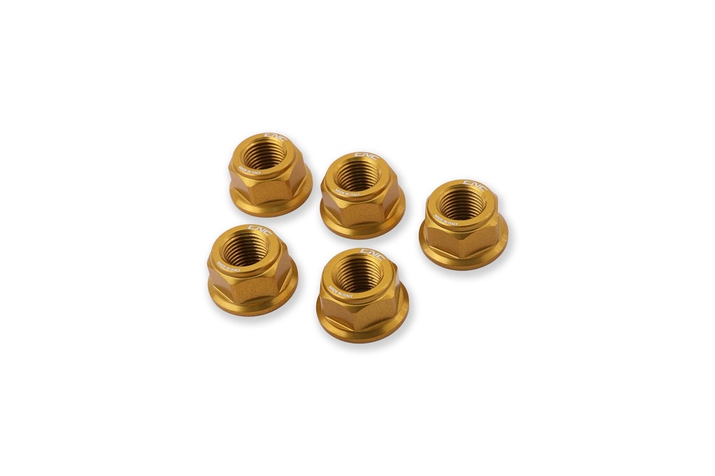 [CNC-DA383G] Nuts sets rear sprocket flange Ducati MV Agusta M10x1.25 (Gold)