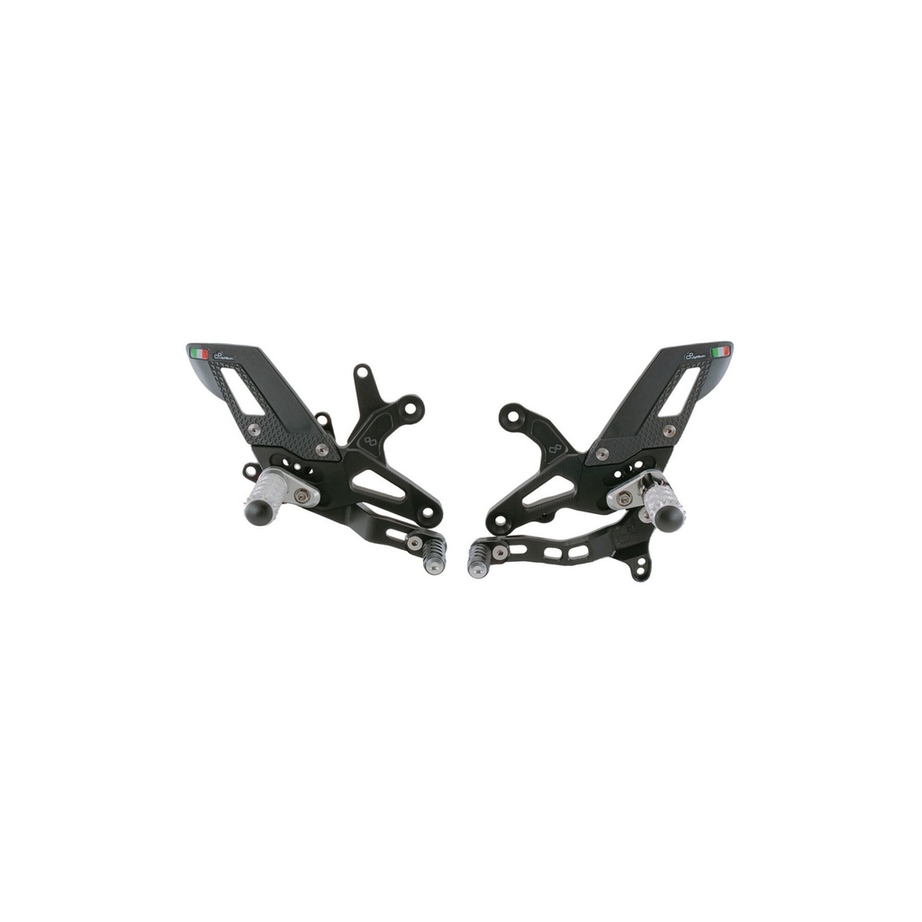 [LT-FTRKA009] Adjustable Rear Sets With Fixed Foot Pegs, Reverse Shifting for Kawasaki