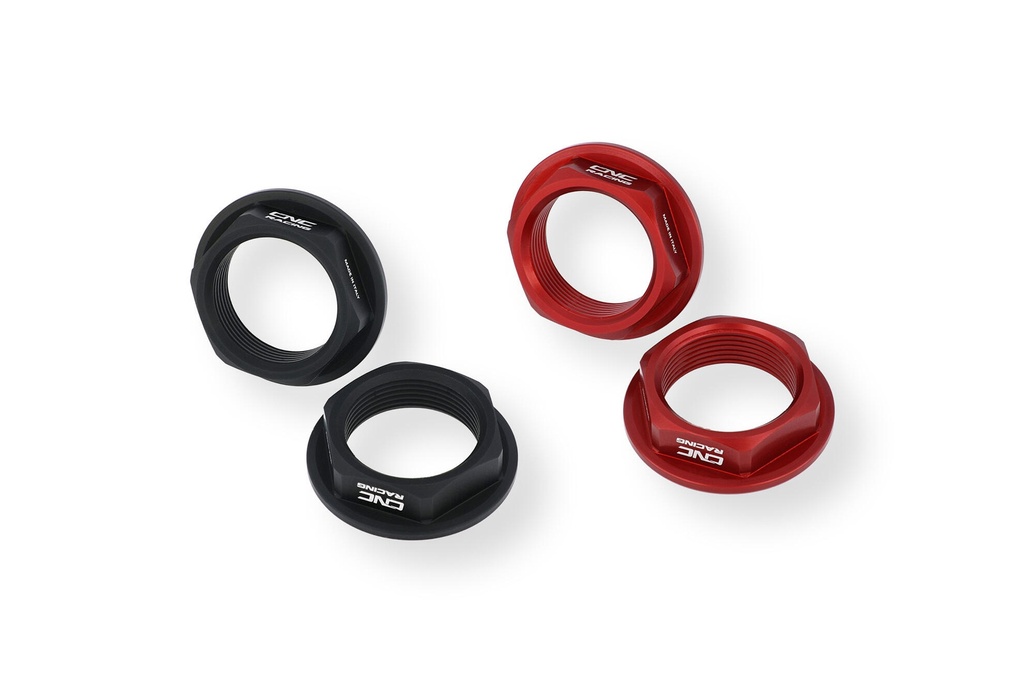 [CNC-DA400B] Rear wheel axle nuts set Ducati (Black)