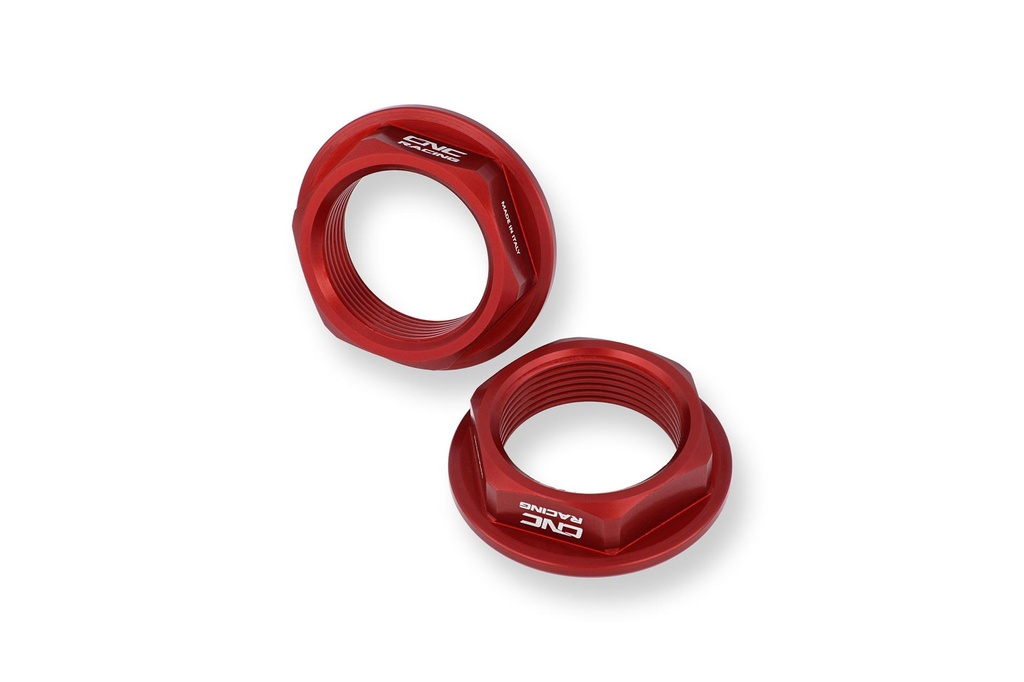 [CNC-DA400R] Rear wheel axle nuts set Ducati (Red)