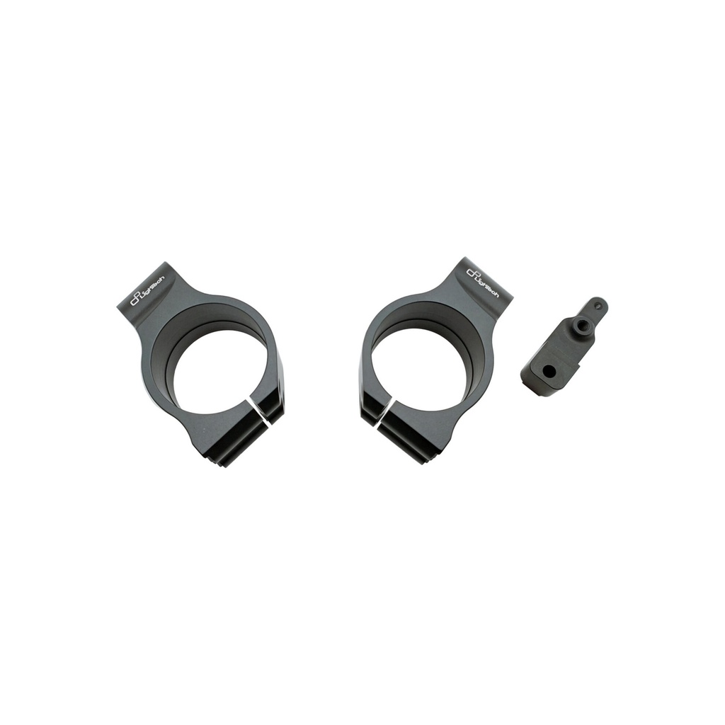 [LT-CLP531040] Pair of Handlebar Clip-Ons with Steering Damper Support for Ducati