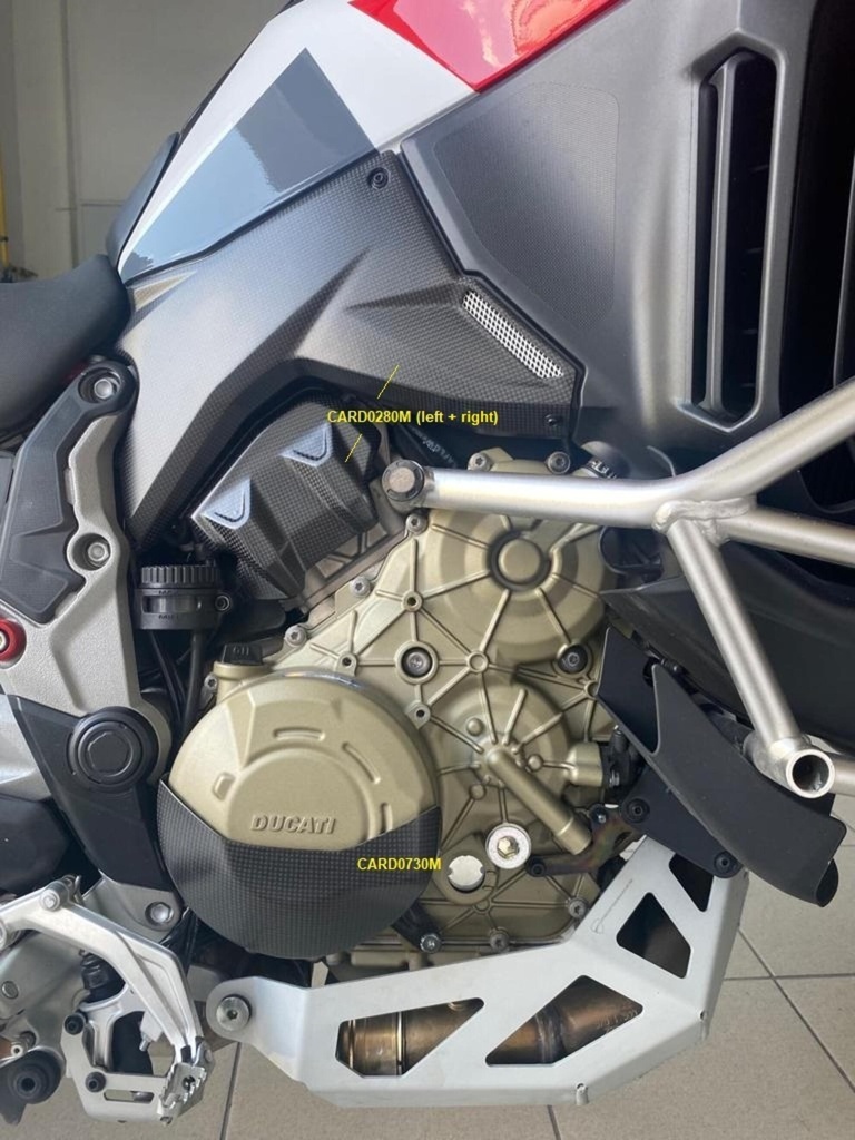 [LT-CARD0280M] Side panels under the tank in carbon - Matt for Ducati