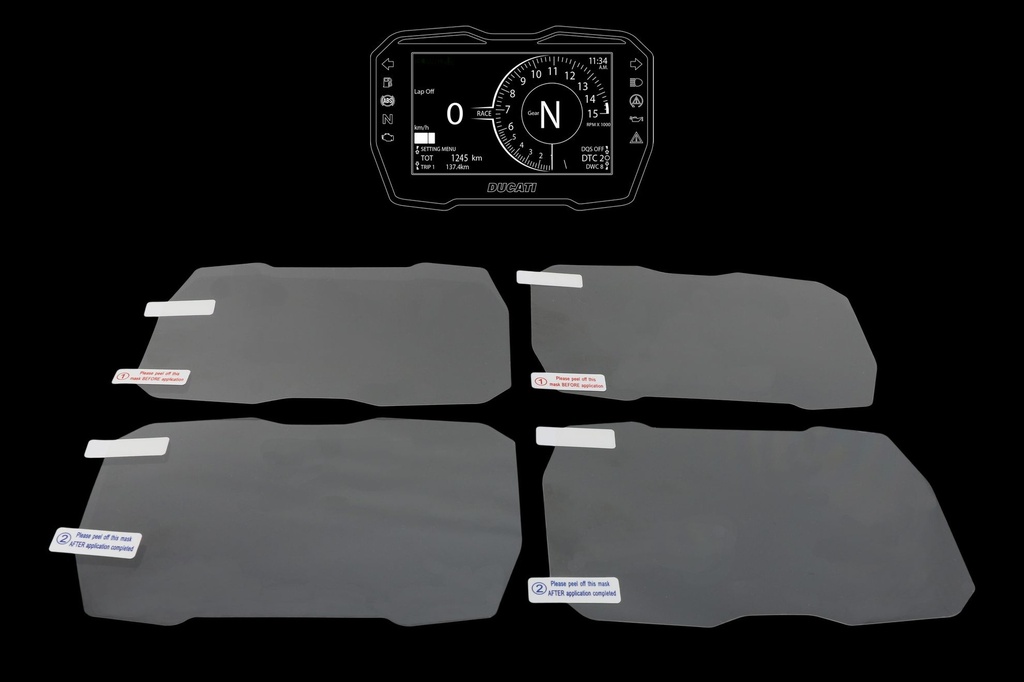 [CNC-DP012N] Dashboard Screen Protectors Ducati Panigale V4