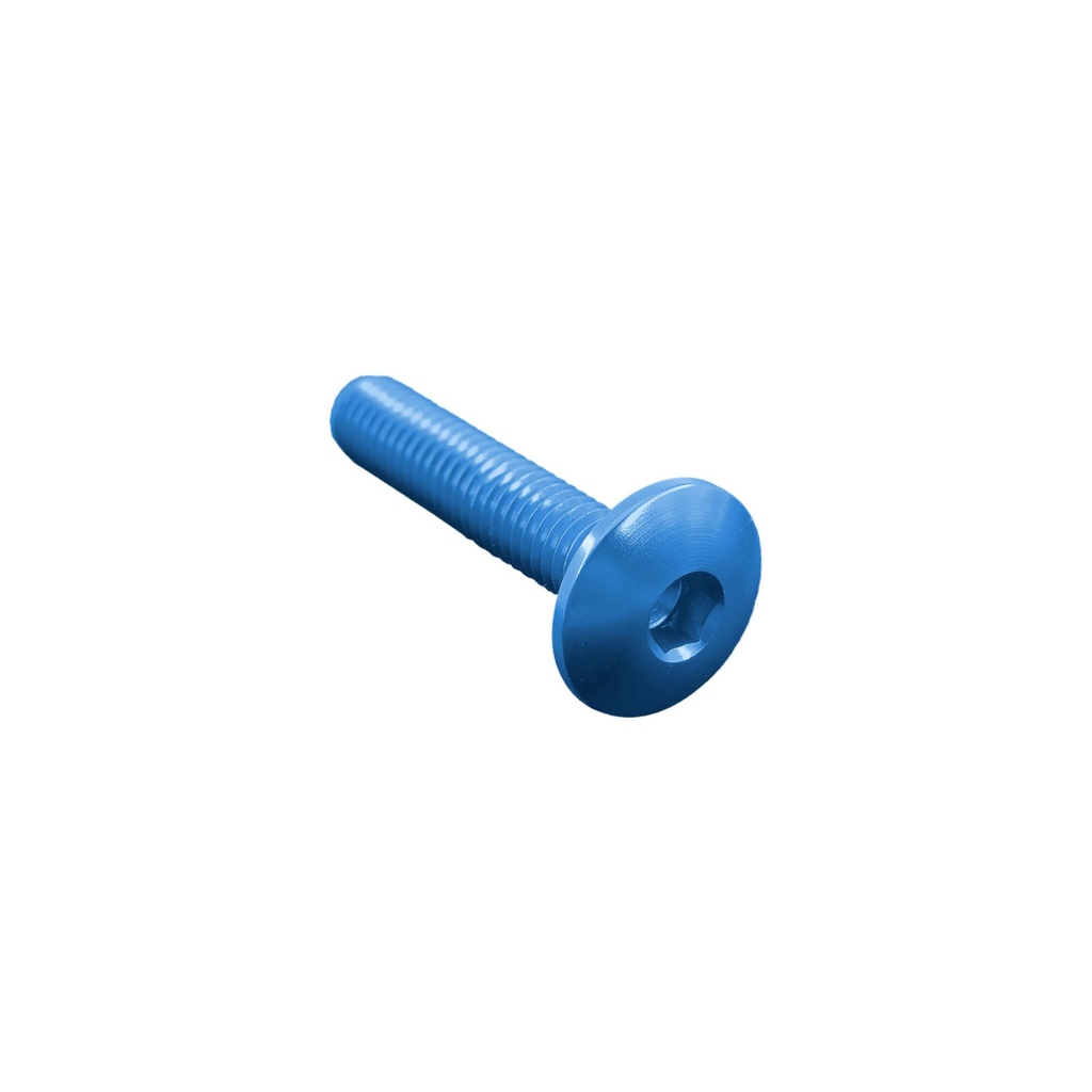 [LT-002M8020NER] Button Head Ergal Cl 002 M8 L. 20 Head Ø16  Ergal (7075 T6) (Nero)