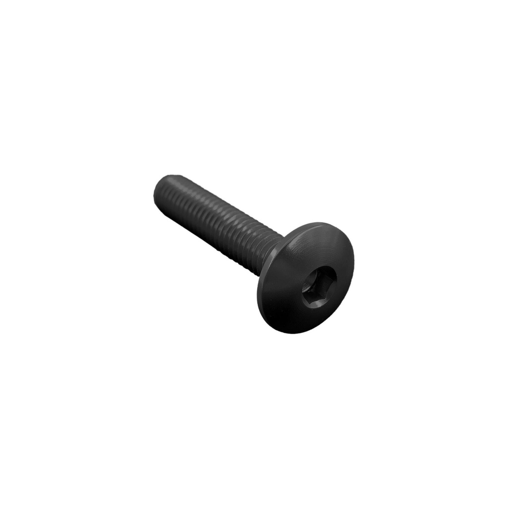 [LT-002M6040NER] Button Head Ergal Cl 002 M6 L. 40 Head Ø14  Ergal (7075 T6) (Nero)