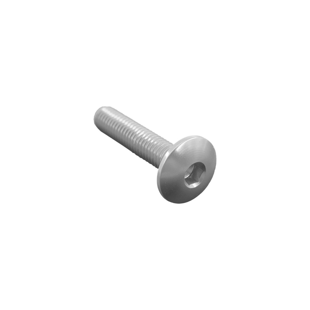 [LT-002M6010NER] Button Head Ergal Cl 002 M6 L. 10 Head Ø14  Ergal (7075 T6) (Nero)