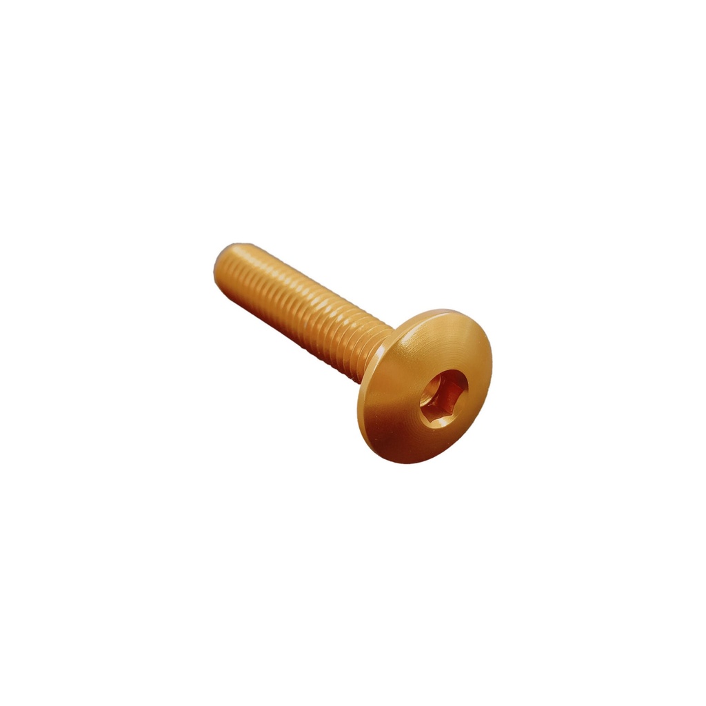 [LT-002M5015ORO] Button Head Ergal Cl 002 M5 L. 15 Head Ø12  Ergal (7075 T6) (Oro)