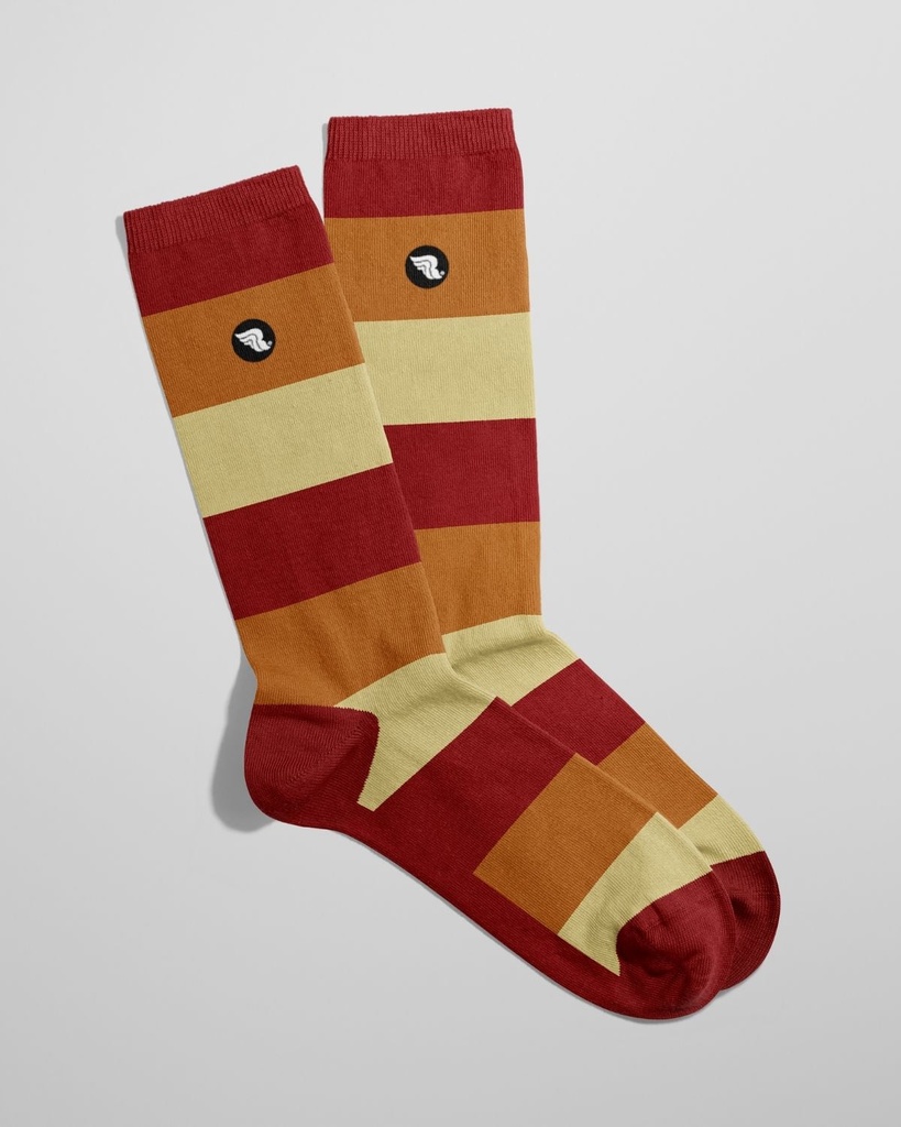 [RC-7630039467517] Stripes Socks Yellow/Red