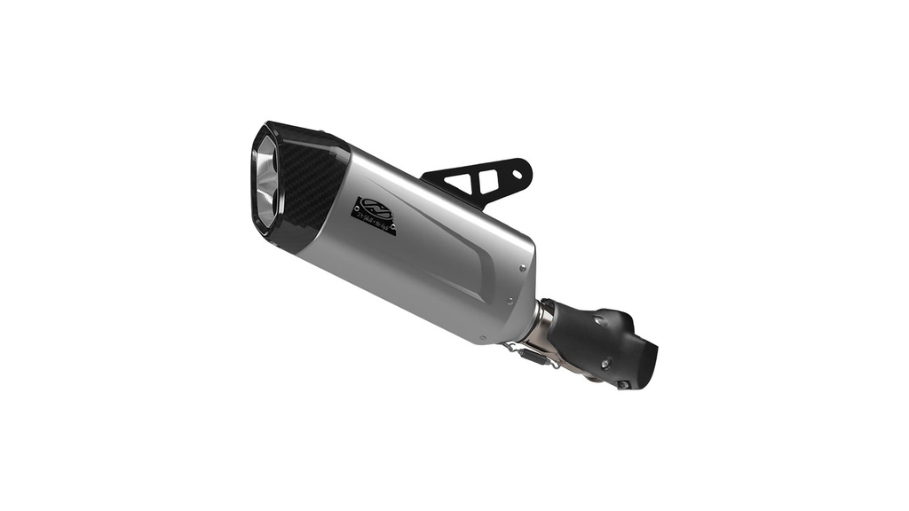 [JH-EP-152725] BMW R 1300 GS(A) exhaust - Nomad S Hexagon Pearl Grey/Carbon Gloss (2024-2026)