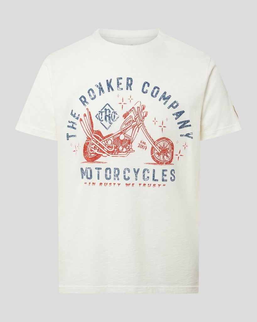 Trust B T-Shirt Men Dirt White