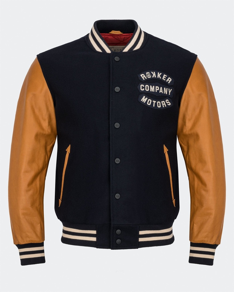 College Jacket Navy/Brown