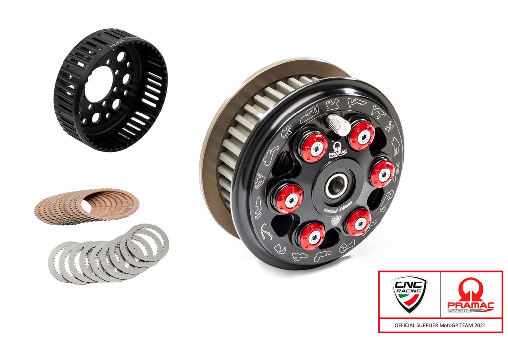 [CNC-FR371BPR] SLIPPER CLUTCH MASTER TECH TEAM PRAMAC LIM. ED. FULL KIT - 48 TEETH SINTERED (Black)