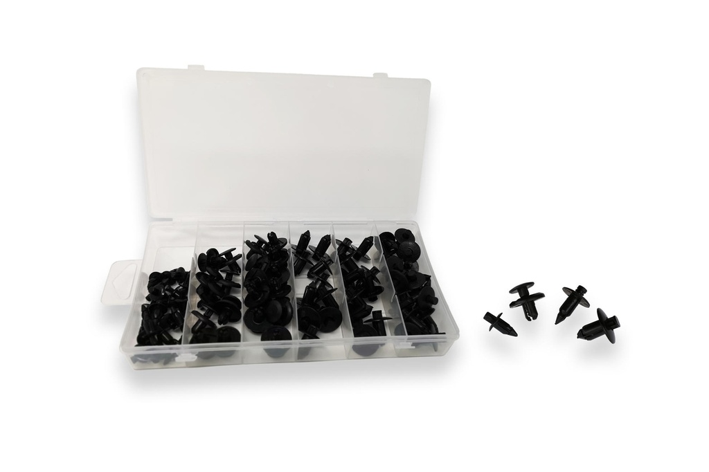 [CNC-GA005B] FAIRING RIVET PUSH PIN KIT - 80PCS NYLON
