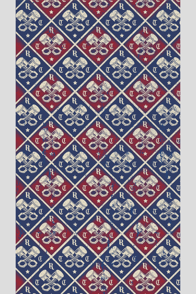 [RK-7630039490034] Tube in Rust Red/Blue/White