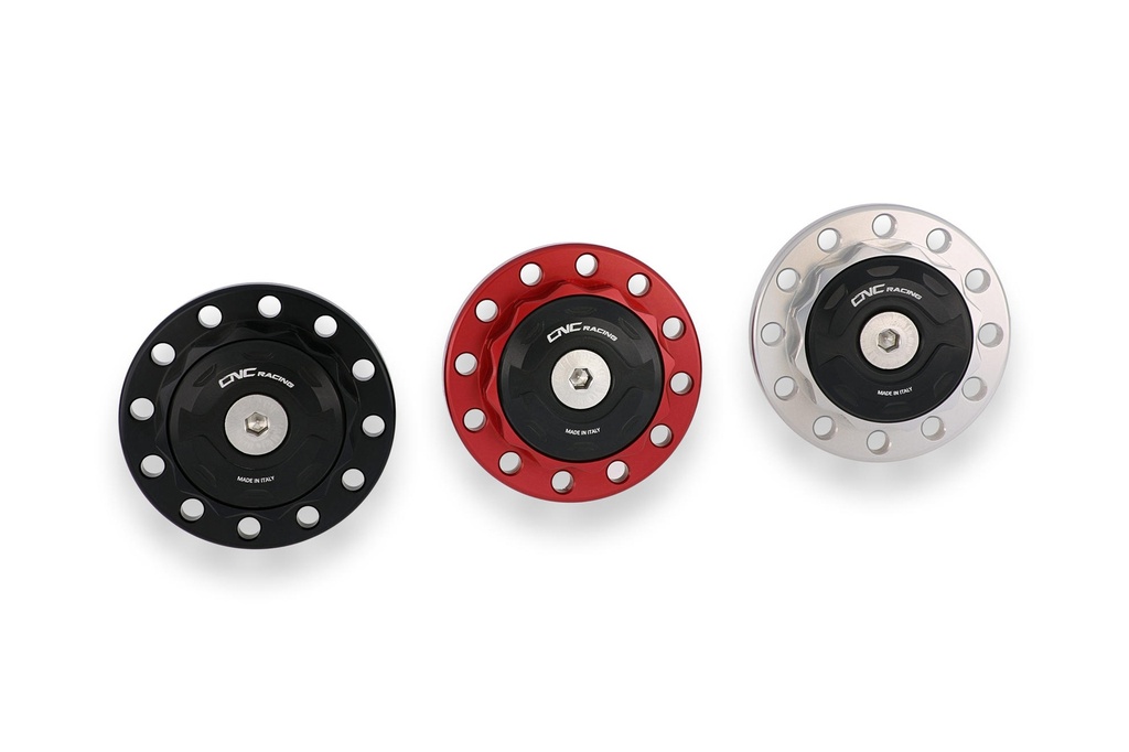 [CNC-GH100R] Steering stem top plate nut Aprilia (Red)