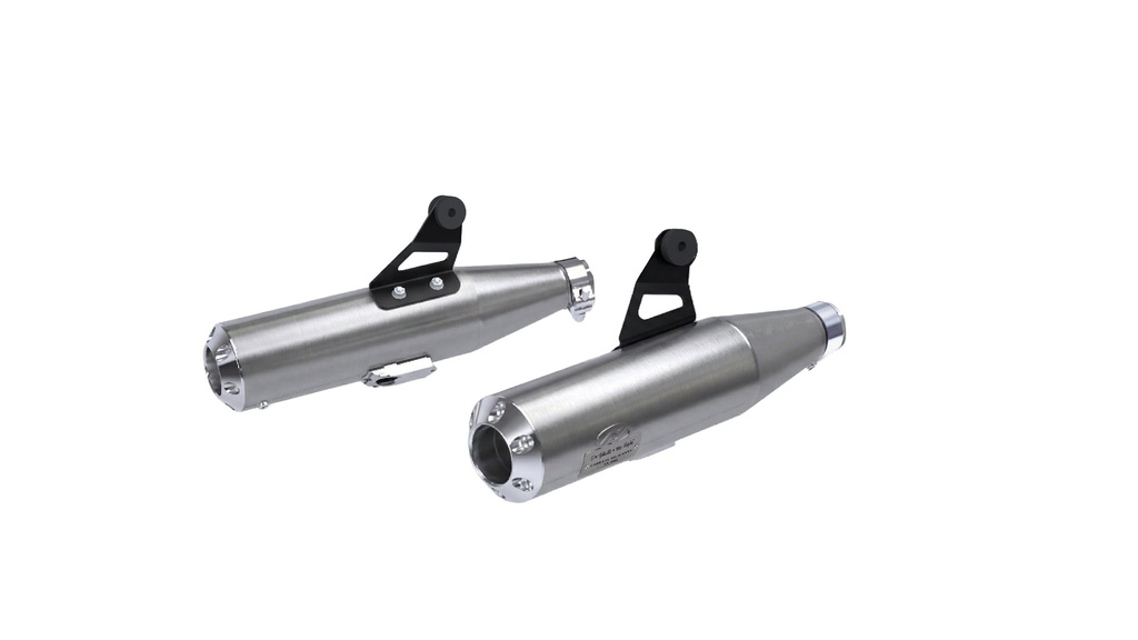 [JH-EP-150499] Triumph Speed Twin adjustable exhaust - Spy Brushed Stainless Steel (2021-2024)
