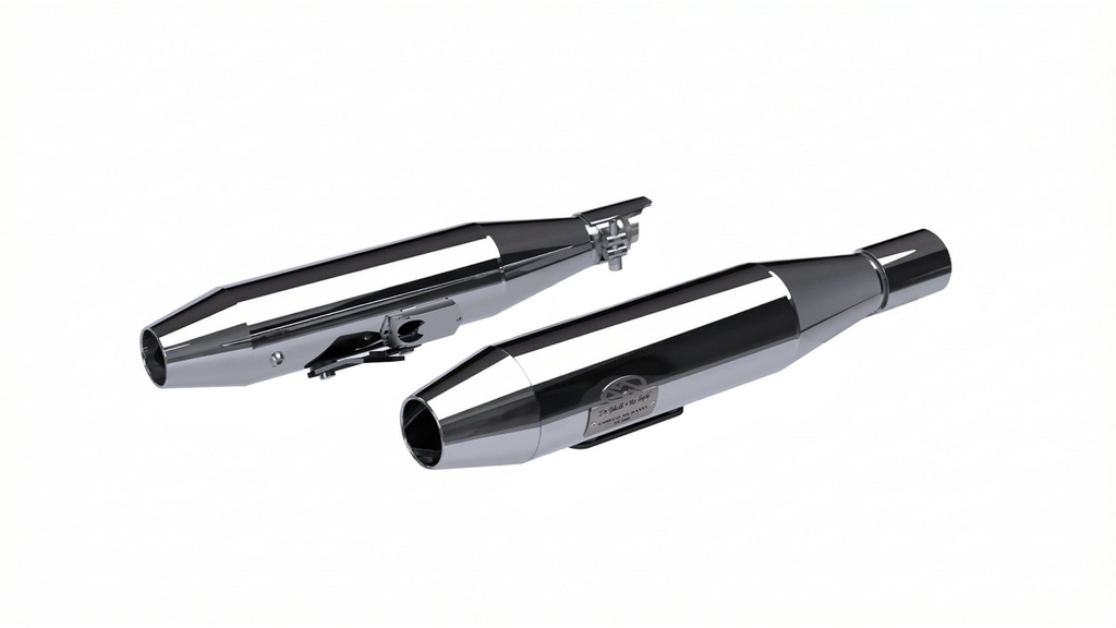 [JH-EP-151004] Triumph Bonneville T120 adjustable exhaust - Spy Chrome (2021-2024)