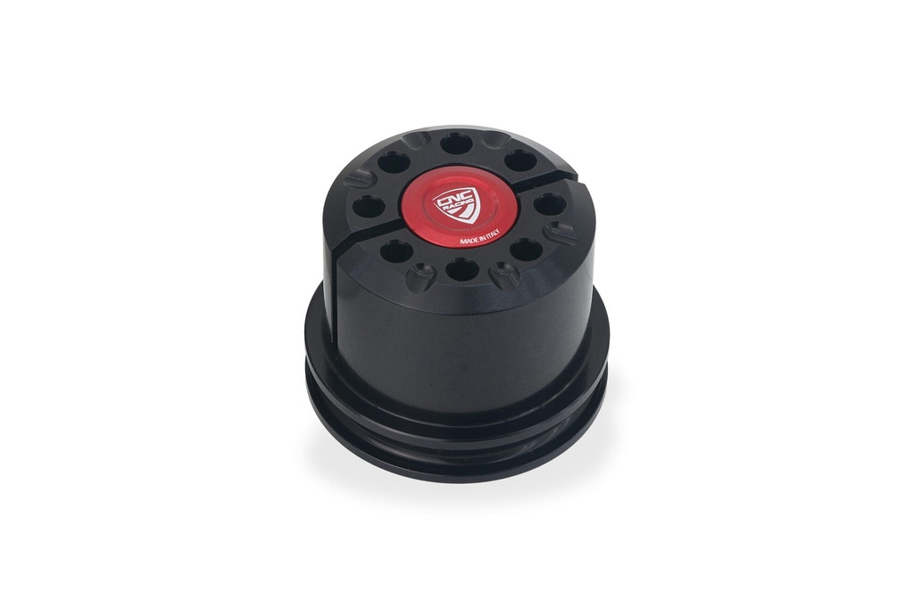 [CNC-GH458BR] Ring nut Ducati (Black/Red)