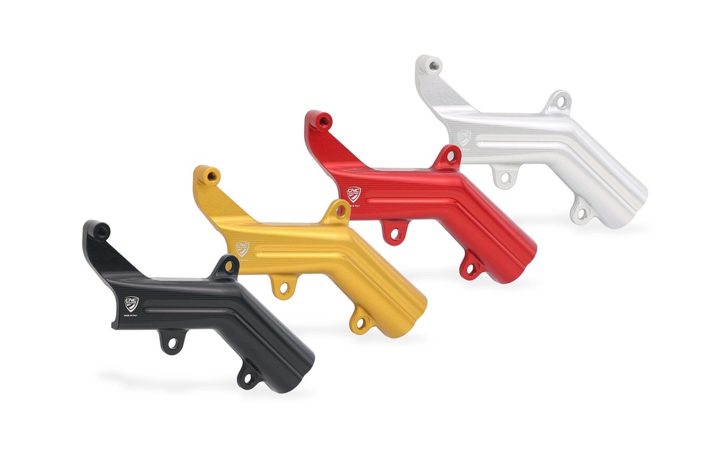 [CNC-IFC02B] Brake lines cover with fluid tank bracket Ducati (Black)