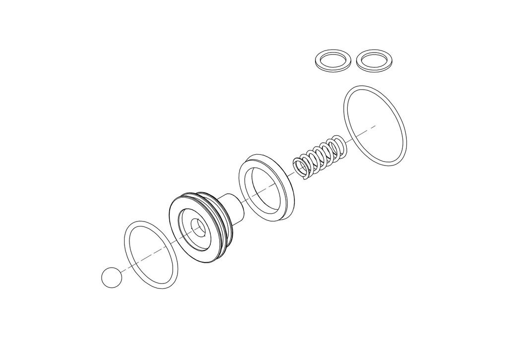 [CNC-AFK61N] Clutch slave cylinder Ø 29 mm Ducati - Repair kit