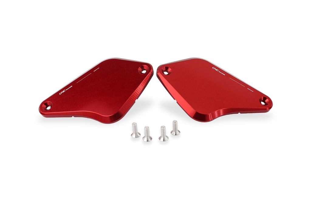 [CNC-KT550R] Front brake and clutch fluid reservoir caps Ducati - Touch (Red)