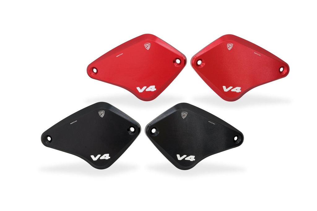 [CNC-KT560B] Front brake and clutch fluid reservoir caps Ducati Diavel V4 - Touch bicolor (Black)