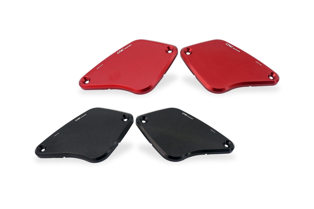 [CNC-KT850B] Front brake and clutch fluid reservoir caps Ducati - Streaks (Black)