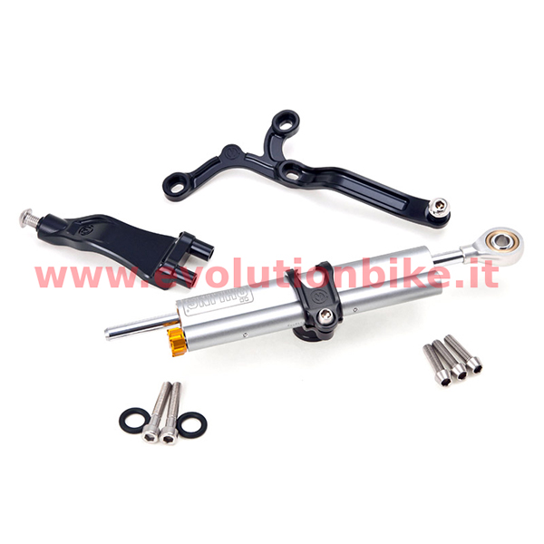 [104193044BS] Moto Corse by Ohlins Dragster Steering Damper Silver (Black)