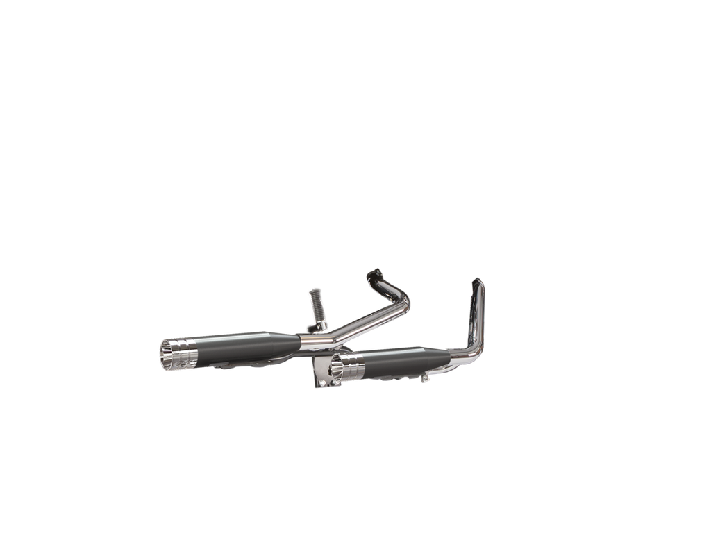 [JH-EP-123575] Harley-Davidson CVO™ Breakout® Screamin Eagle — adjustable exhaust, Shorty Wrinkle Black, 3,5" Big Shot Chrome