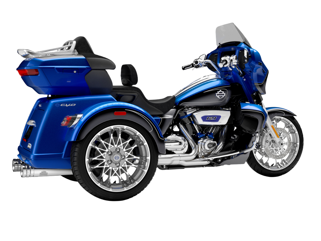 [JH-EP-153065] Harley-Davidson CVO™ Street Glide 3 Limited — adjustable exhaust, 4,0" Trike Chrome, 4,0" Big Shot Chrome