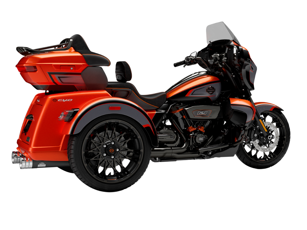 [JH-EP-153056] Harley-Davidson CVO™ Street Glide 3 Limited — adjustable exhaust, 4,0" Trike Black, 4,0" Big Shot Chrome