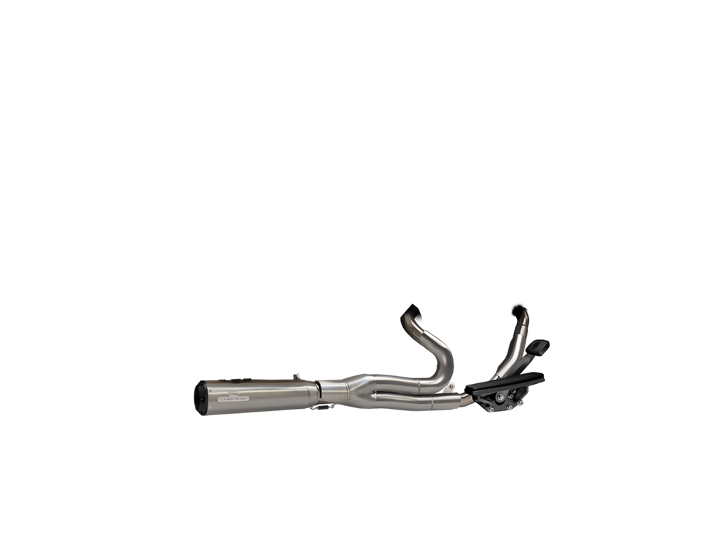 [JH-EP-241349] Harley-Davidson CVO™ Street Glide® 110-114cid — adjustable exhaust, Touring Twenty-One Brushed Stainless Steel, 4,7" Streetfighter Blank