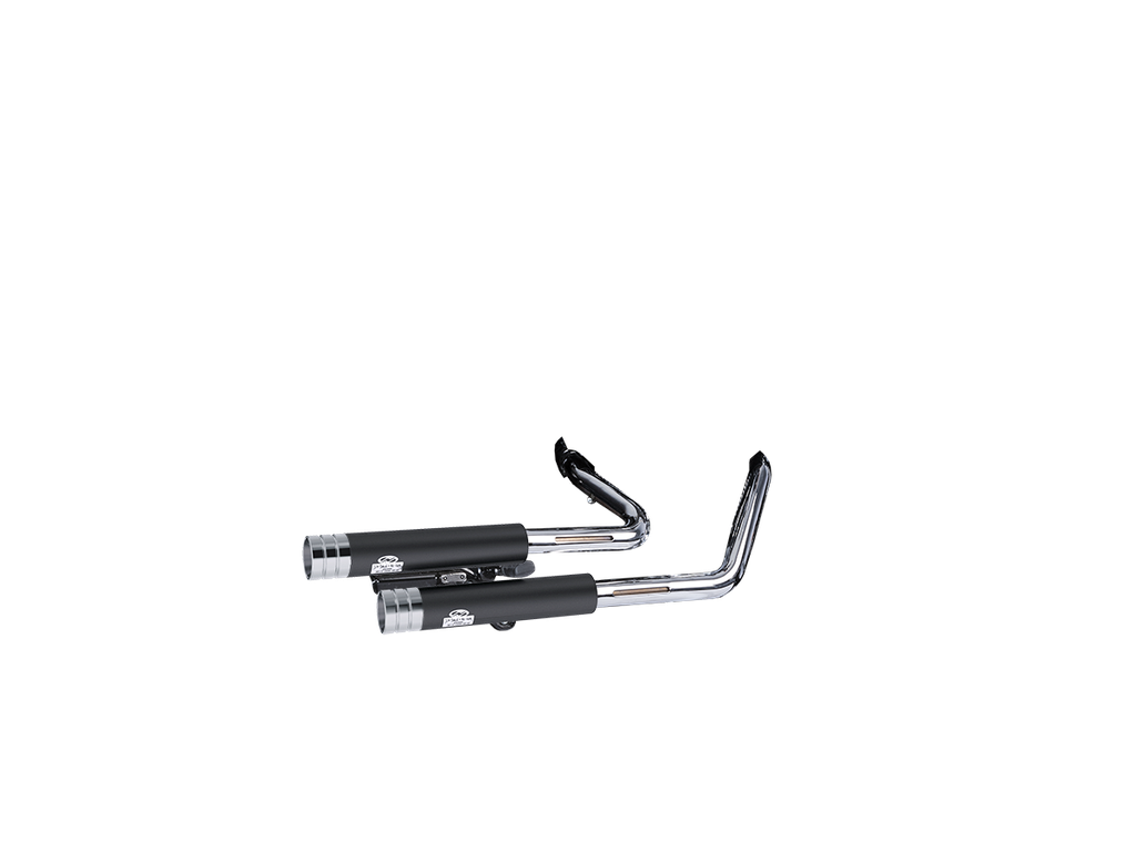 [JH-EP-142900] Harley-Davidson Breakout® 107cid — adjustable exhaust, Jekill Bomb Wrinkle Black, 3,5" Big Shot Chrome