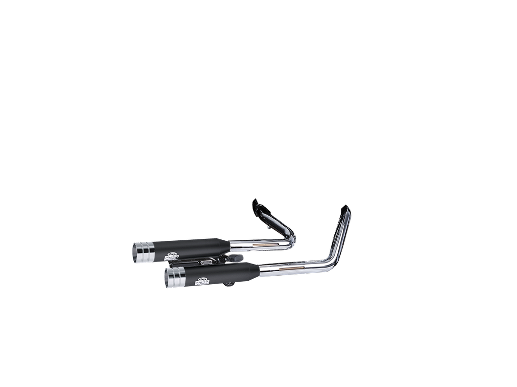 [JH-EP-151518] Harley-Davidson Breakout® 114cid — adjustable exhaust, Shorty Wrinkle Black, 3,5" Big Shot Chrome