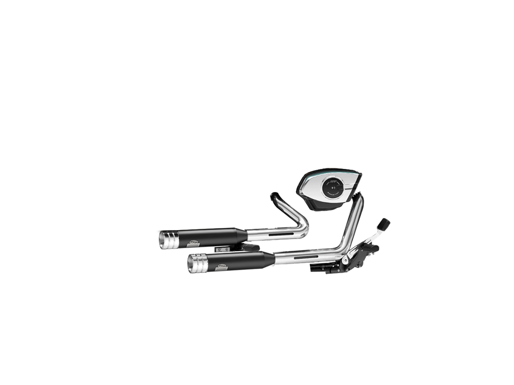 [JH-EP-152963] Harley-Davidson Breakout® 117cid — adjustable exhaust, Shorty Wrinkle Black, 3,5" Big Shot Chrome