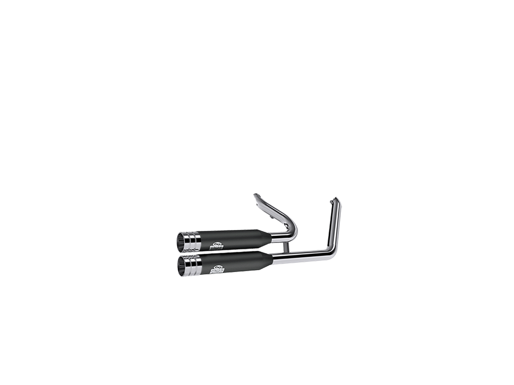 [JH-EP-242971] Harley-Davidson FXDR™ 114 — adjustable exhaust, Shorty (JH Headerset only) Wrinkle Black, 3,5" Big Shot Chrome